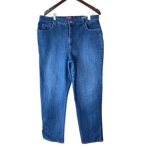 Gloria Vanderbilt High Rise Straight Leg Jeans Blue Medium Wash 18